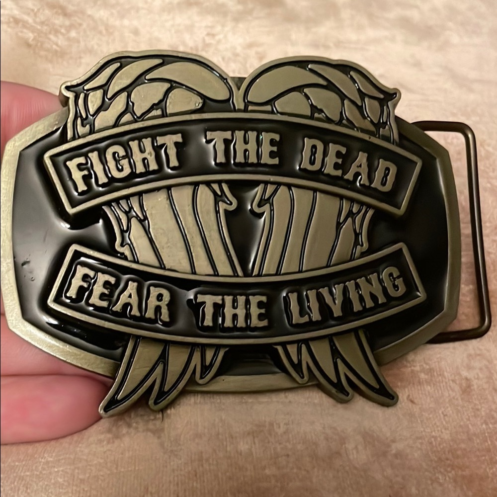 Walking dead , Black and Gold Belt Buckle